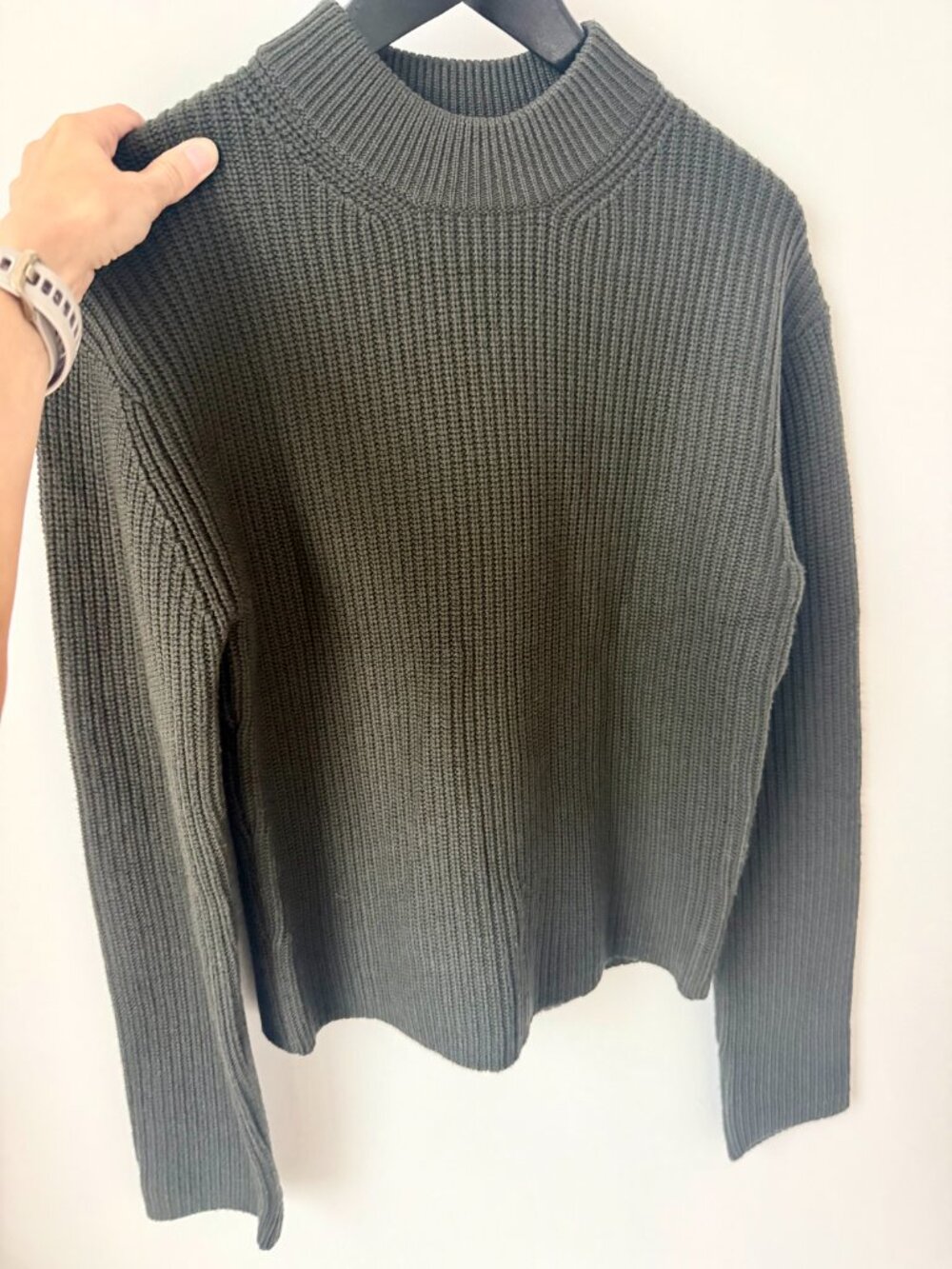 Filippa K Mock Neck 100% Wool Sweater